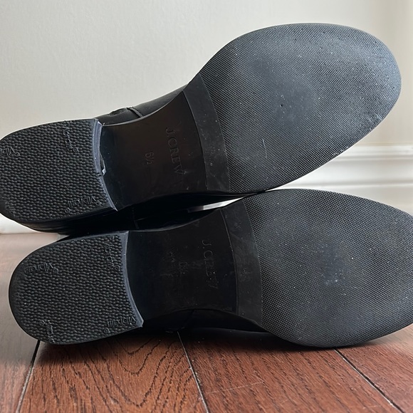 J. Crew black leather tall boots with zipper, size 6.5 - Picture 3 of 13